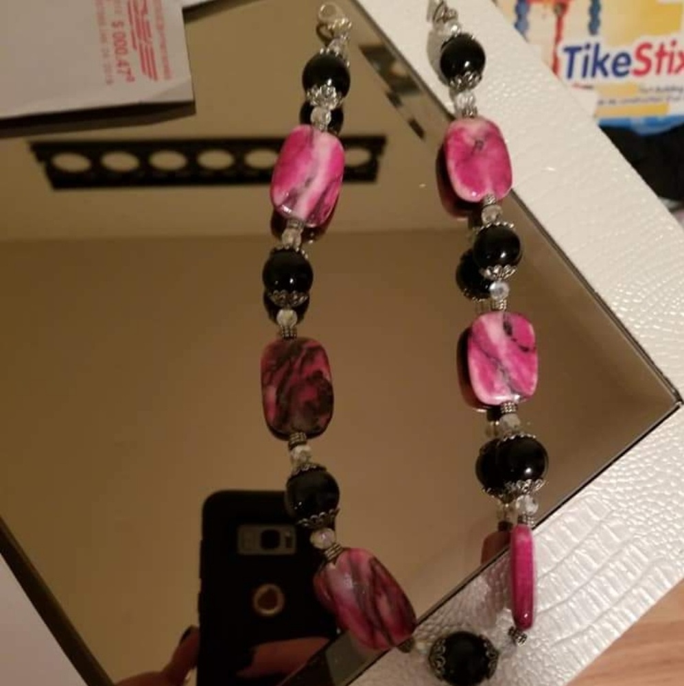 Black and pink necklace